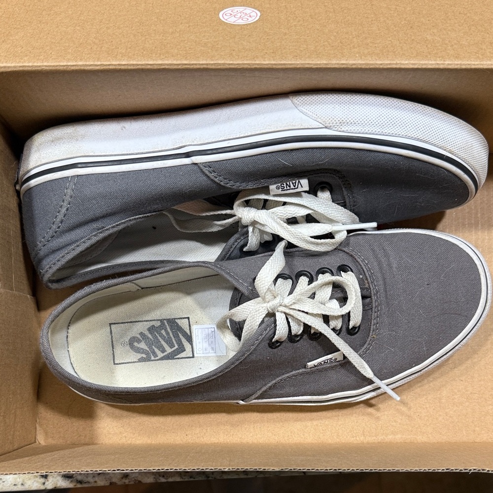 Vans Gray Canvas Sneakers